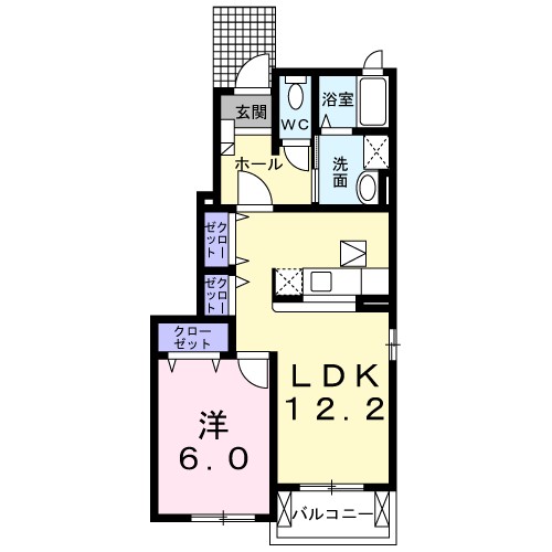 シイナハイツⅡ 101号室 間取り