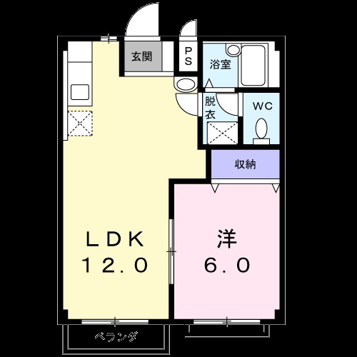 グリーンあらいＢ 202号室 間取り
