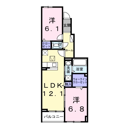 西原１丁目アパート 103号室 間取り