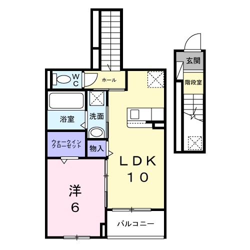 西原１丁目アパート 203号室 間取り