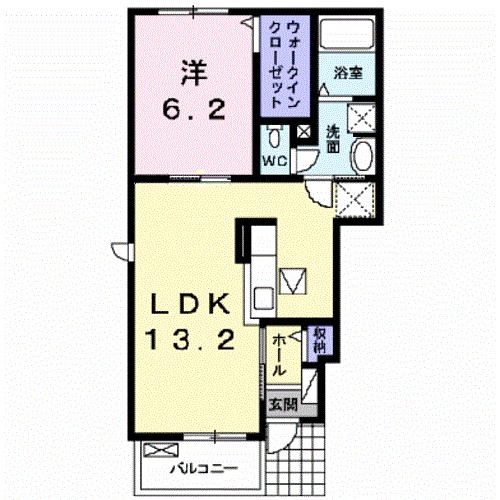 ＤＫ堀米 101号室 間取り