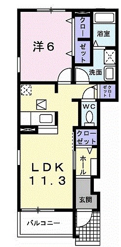 アユムＢ 101号室 間取り