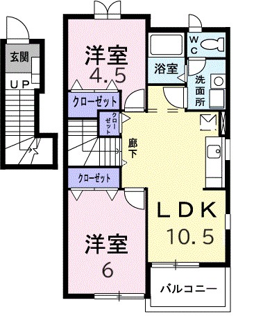 エミネンスＡ 201号室 間取り