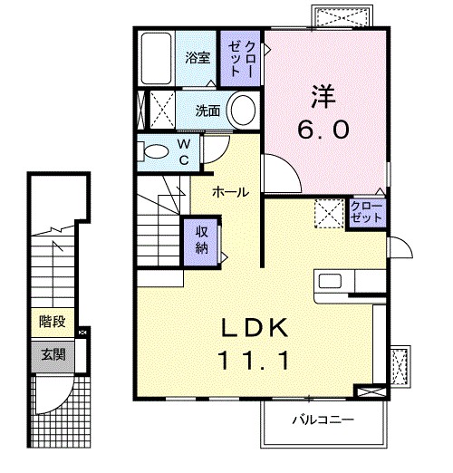 ヴィラ　エスポワールⅡ 204号室 間取り