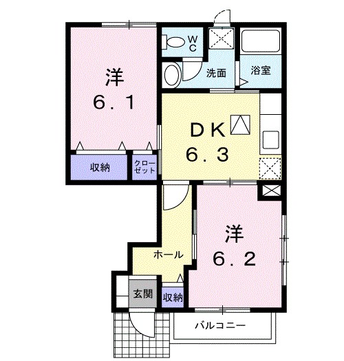 サンライト　プリティー 103号室 間取り