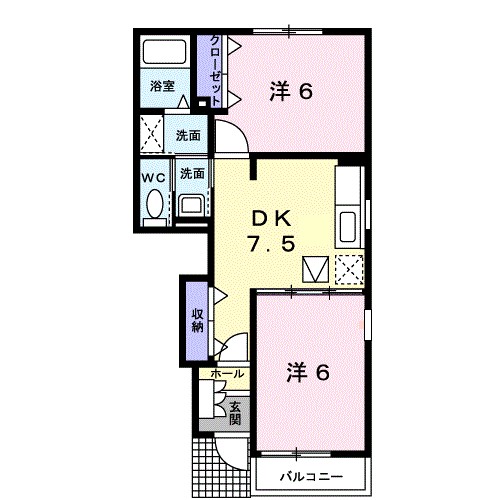 ラフレシールＡ 103号室 間取り