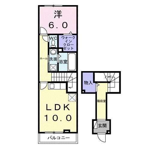 若松原３丁目アパート 202号室 間取り