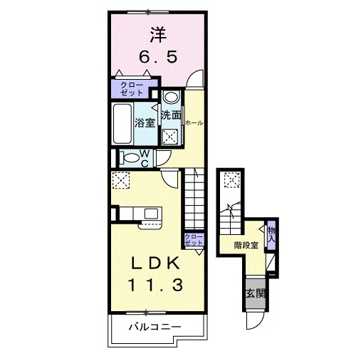 若松原３丁目アパート 205号室 間取り