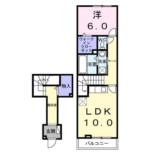 若松原３丁目アパート 206号室 間取り