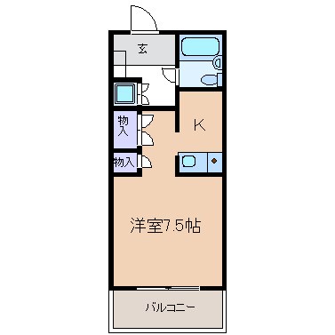 シティハイツ南大通り 503号室 間取り