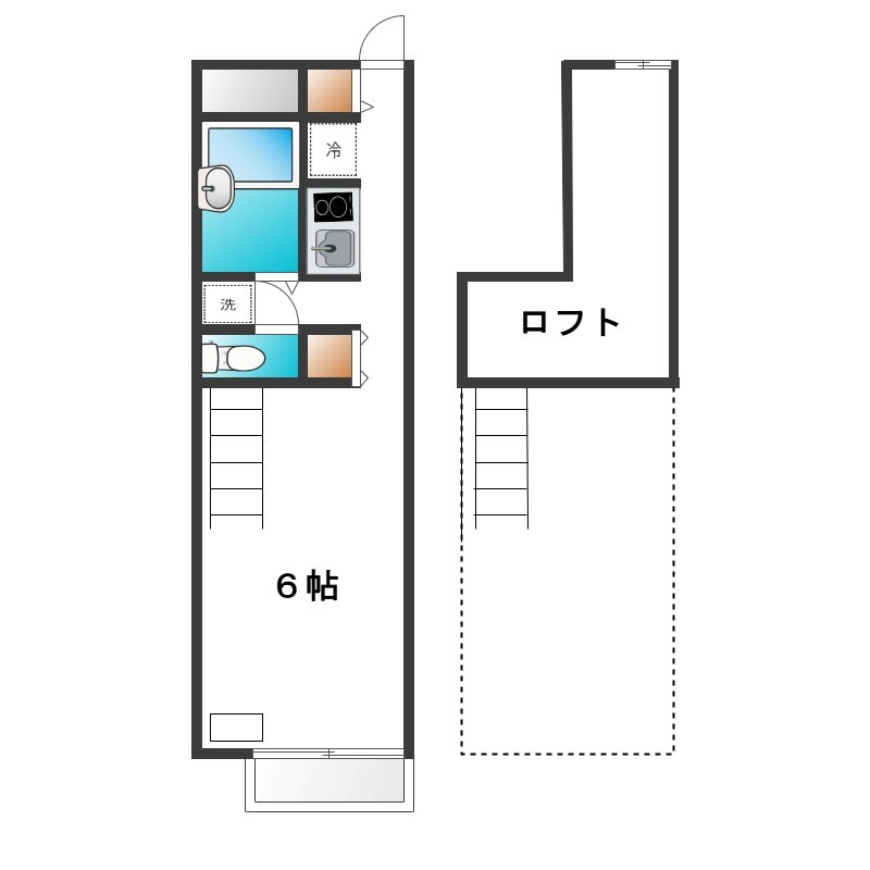 レオパレスコンフォート 102号室 間取り