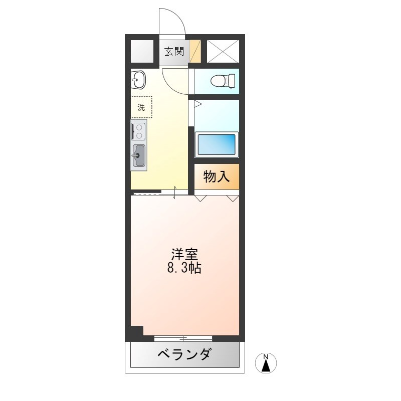 サンヴァーリオ宇都宮駅前 1002号室 間取り
