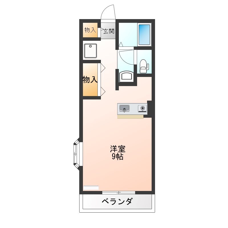 オーベルジュ元今泉 105号室 間取り
