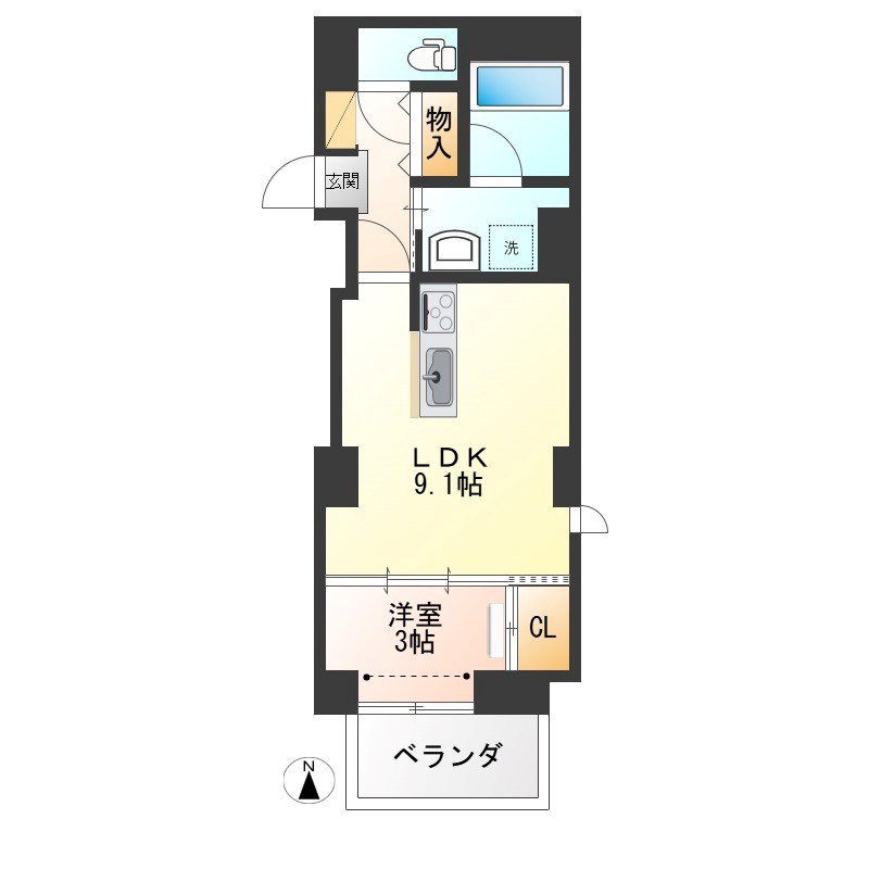 GRAN STORIA 701号室 間取り