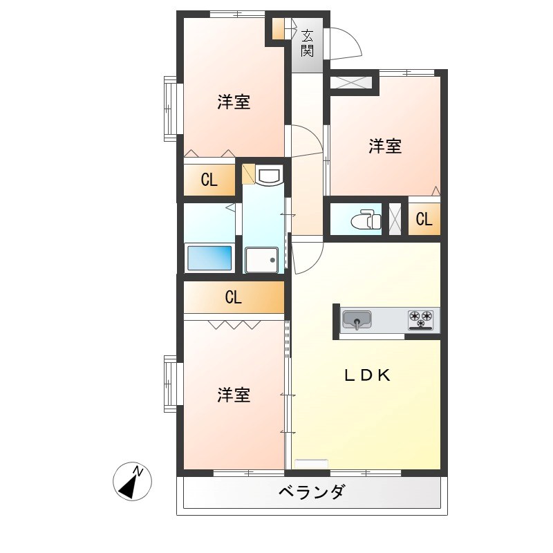 ファーストアベニュー 303号室 間取り