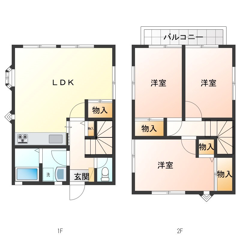 根金貸家 間取り