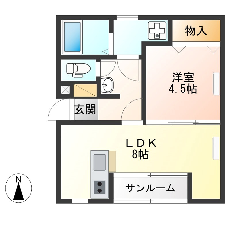 マーベラスYK 203号室 間取り