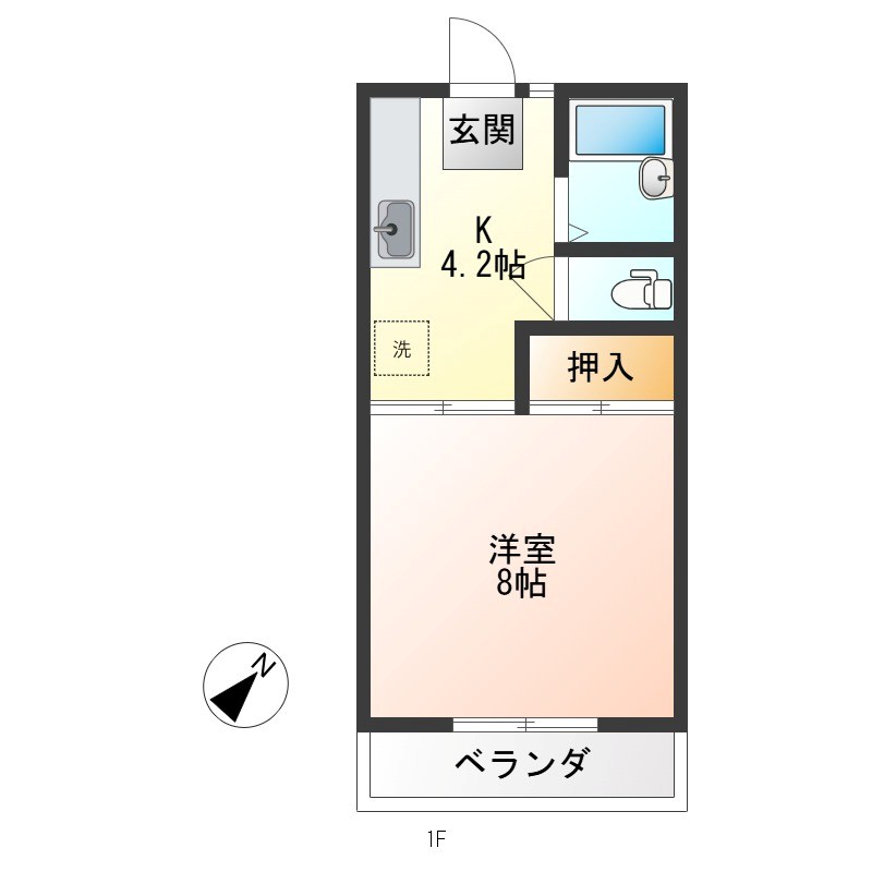 ハイツ田仲 202号室 間取り