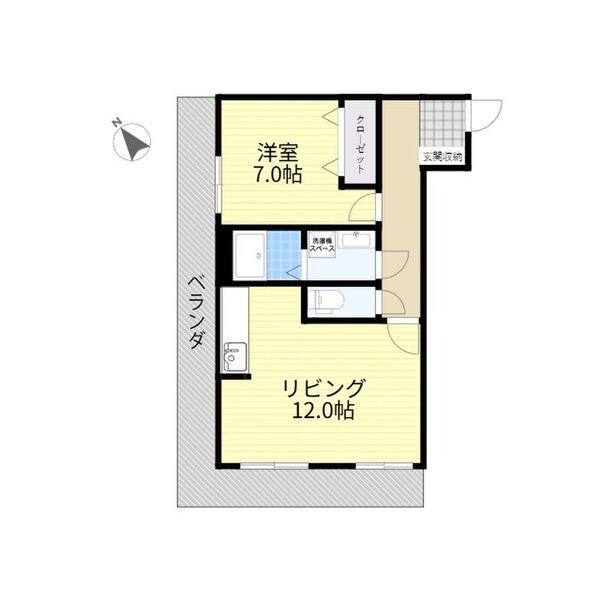 アリエッタ 202号室 間取り