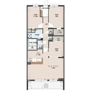 オデスビエント医大前 302号室 間取り