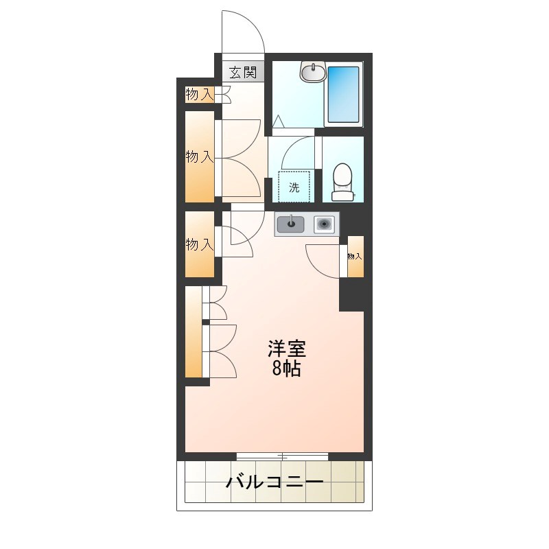 パセオ   303号室 間取り