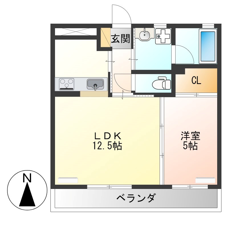メゾンドMJ陽東 302号室 間取り