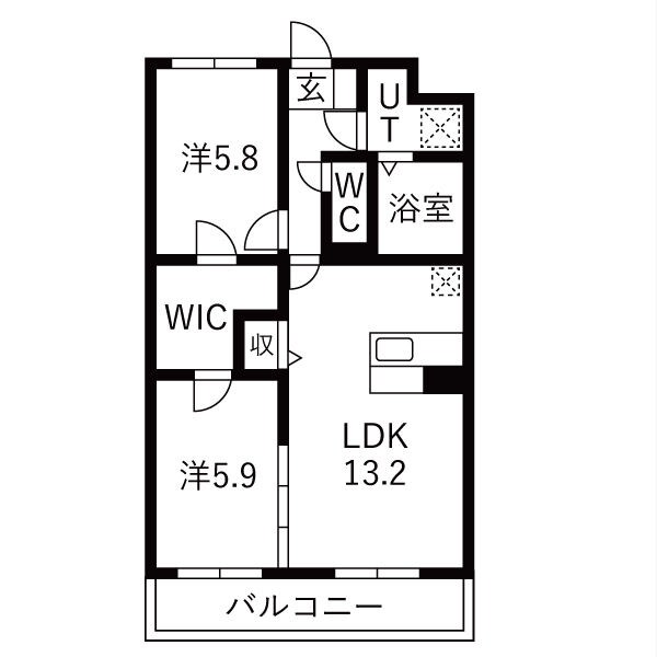 グランフォレストI 305号室 間取り