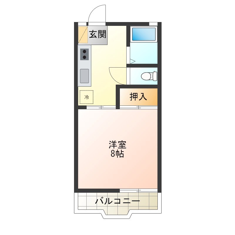 YSハイツ 202号室 間取り