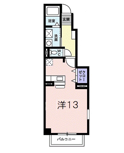 オルゴールＢ 101号室 間取り