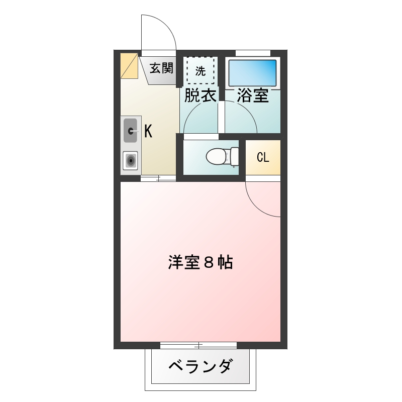 コーポバーモンド 101号室 間取り