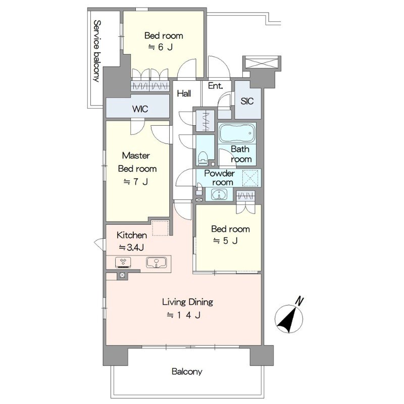 レーベン宇都宮　GRANDIA 501号室 間取り