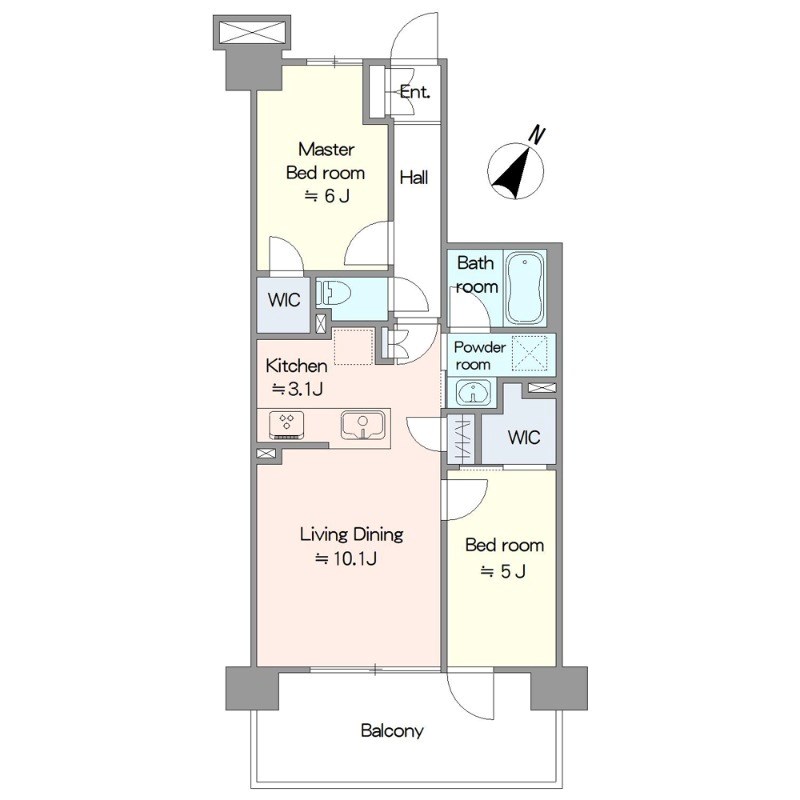 レーベン宇都宮　GRANDIA 810号室 間取り