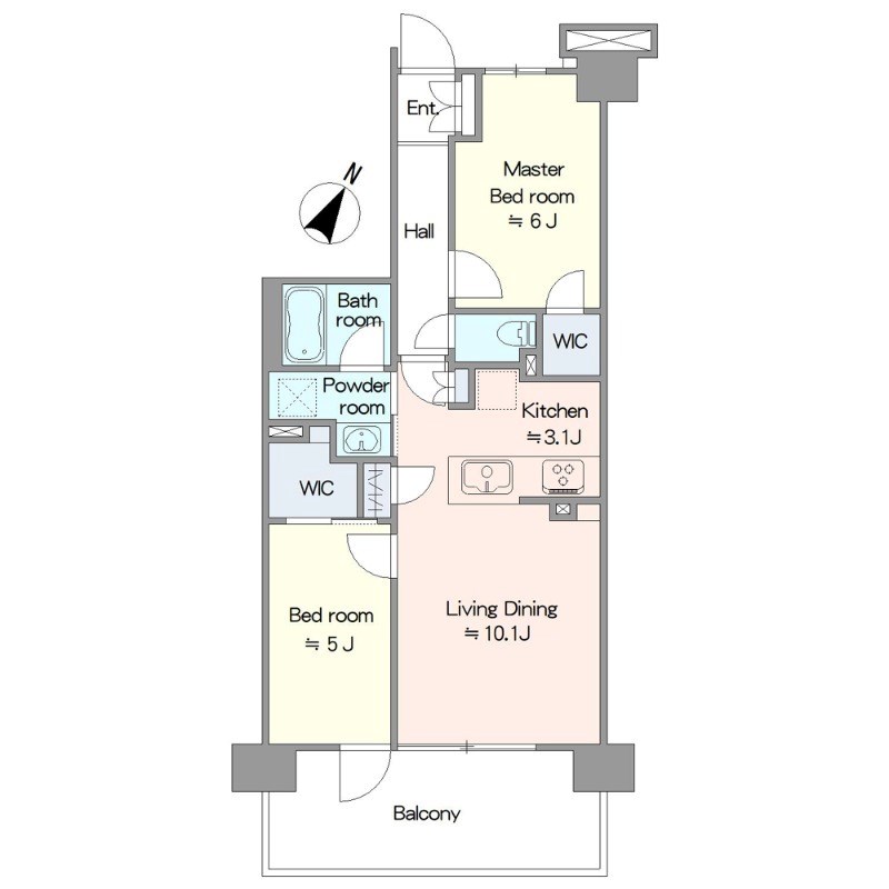 レーベン宇都宮　GRANDIA 711号室 間取り