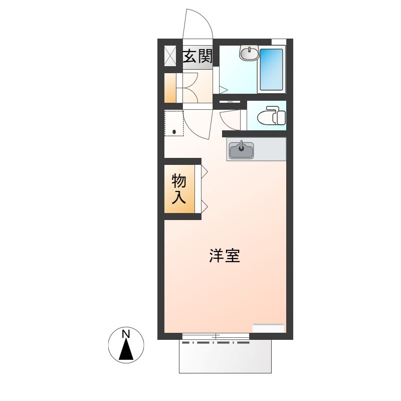 ヴィブレⅠ 201号室 間取り