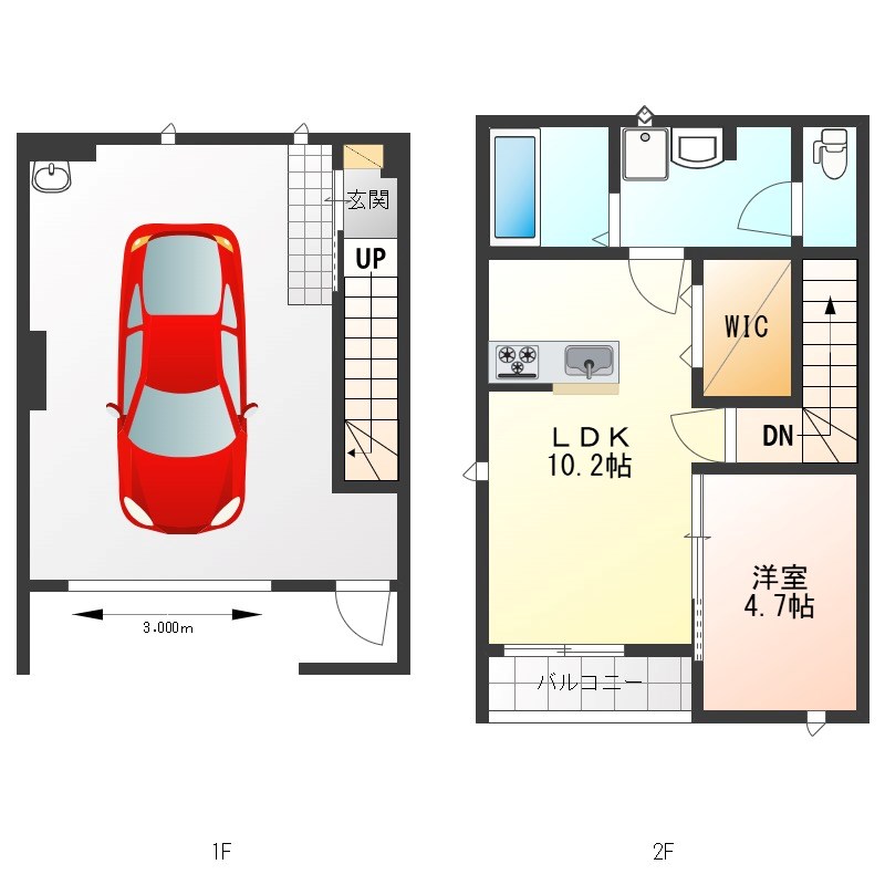 ガレージハウスひさご 103号室 間取り