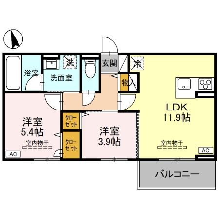 ロータスシャトー 202号室 間取り