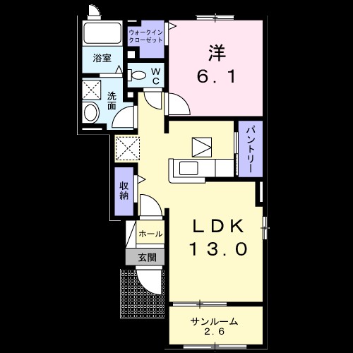 シェルビーⅡ 103号室 間取り