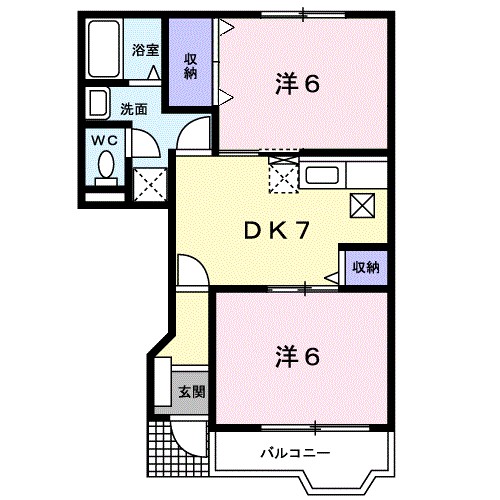 メゾン　かたくり 102号室 間取り