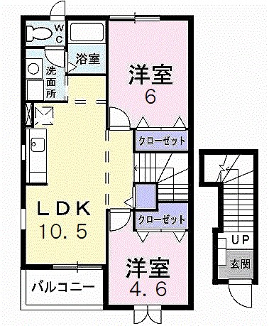 プリマベーラＢ 201号室 間取り