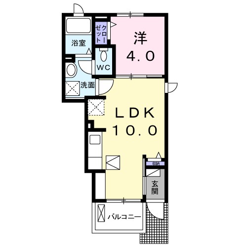 ビオーラ幸 104号室 間取り