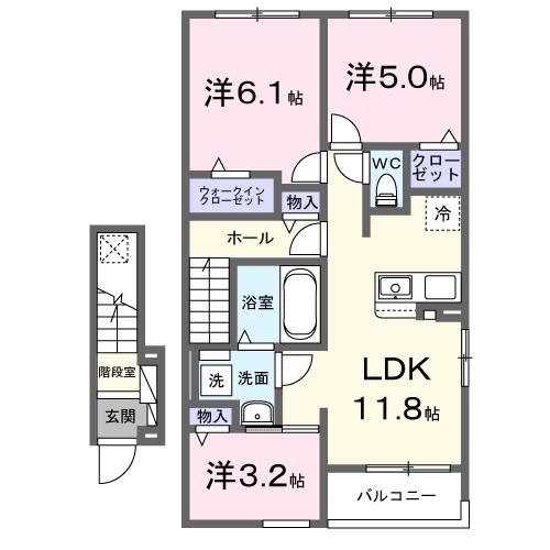 グランデ・ヴェリタ 205号室 間取り