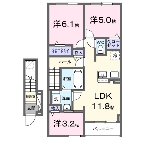 グランデ・ヴェリタ 204号室 間取り