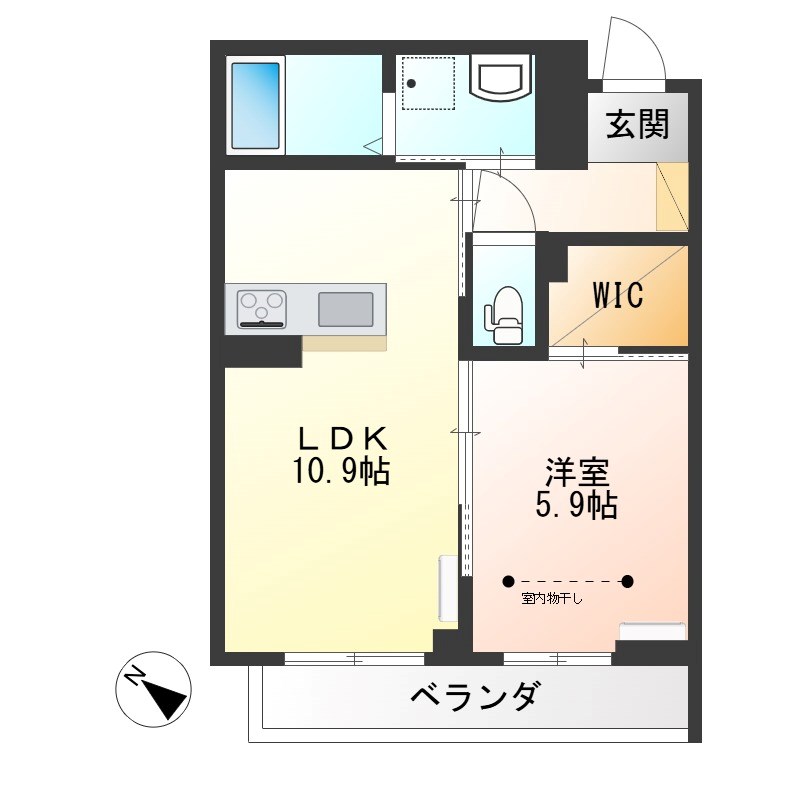 ヴィラーチェS 308号室 間取り