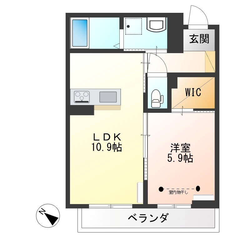 ヴィラーチェS 308号室 間取り