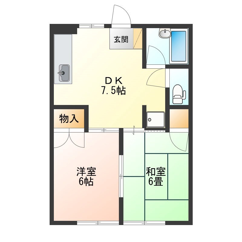 サマックスエダノA 202号室 間取り