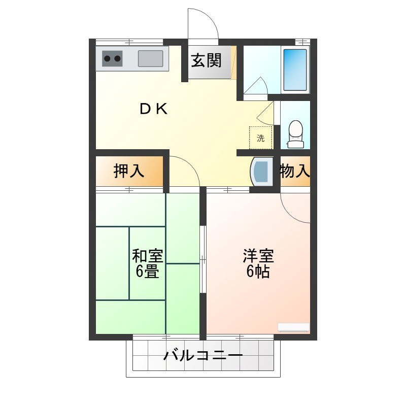 ドミール小金井 203号室 間取り