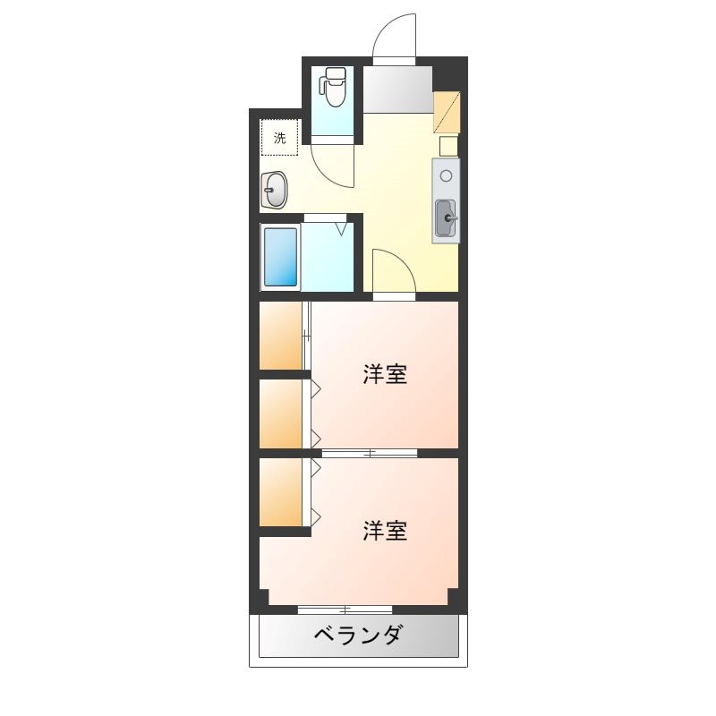 プレステージ宇都宮 705号室 間取り