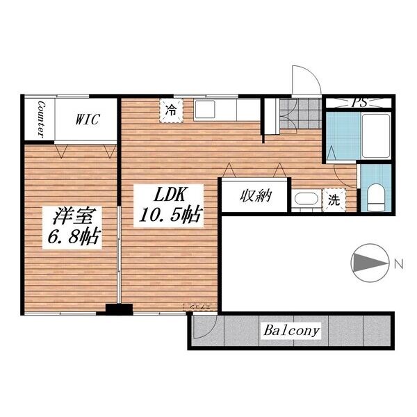 ピットインR一番館 602号室 間取り