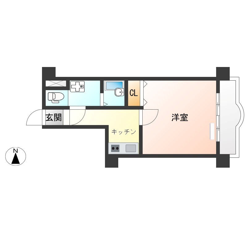 プラトー星 305号室 間取り