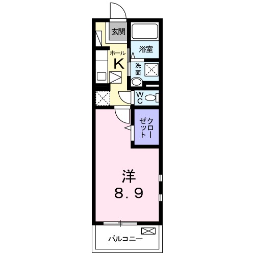 クレメント　Ｂ 101号室 間取り